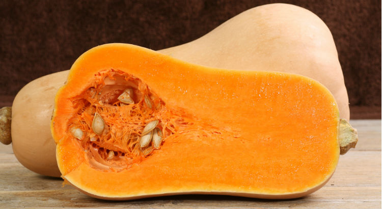 calabaza mitad