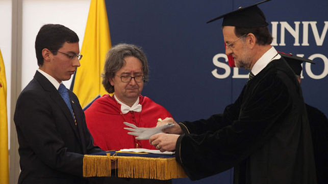 Rajoy, al ser ser investido Doctor 'Honoris Causa' en Bogotá (Colombia) / Moncloa